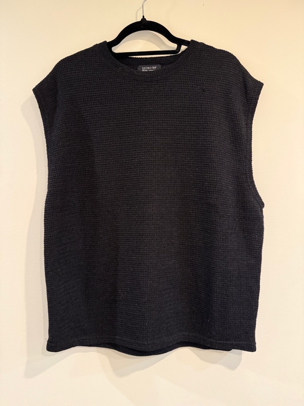 Men's Black Crewneck Sweater Vest
